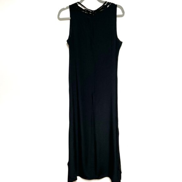 Kobi Halperin Womens Keira Black Braided Asymmetric Maxi Dress M - Picture 5 of 7